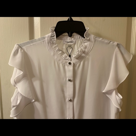 Calvin Klein Blouse, sz M, NWT $59.00 - Picture 6 of 16